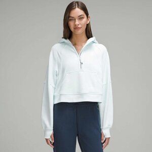 Lululemon Baby Blue Cropped Half-Zip Scuba